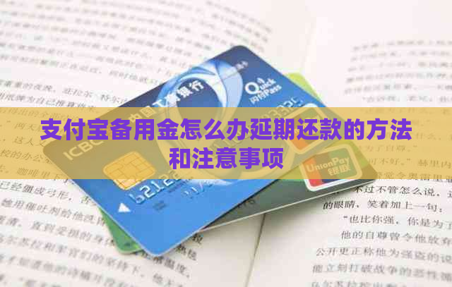 支付宝备用金怎么办延期还款的方法和注意事项