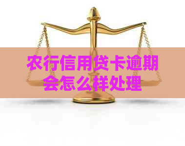 农行信用贷卡逾期会怎么样处理