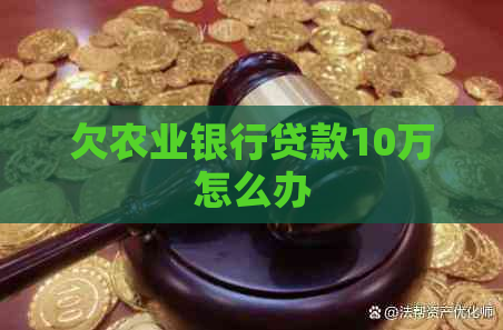 欠农业银行贷款10万怎么办