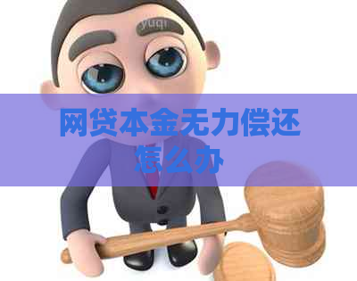 网贷本金无力偿还怎么办