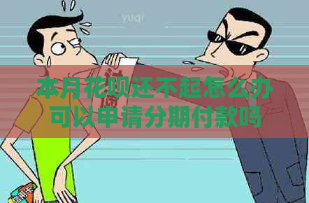 本月花呗还不起怎么办可以申请分期付款吗