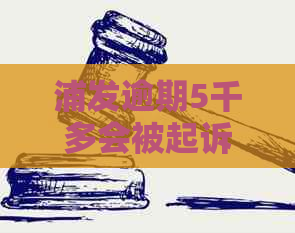 浦发逾期5千多会被起诉吗