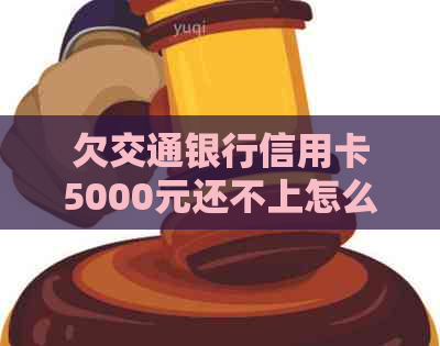 欠交通银行信用卡5000元还不上怎么办才好