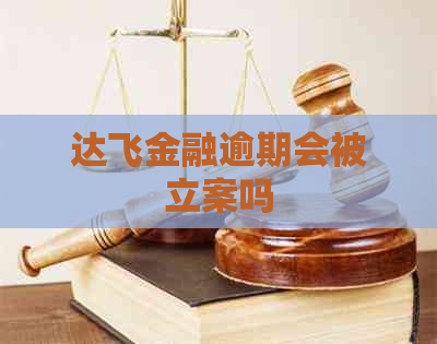 达飞金融逾期会被立案吗