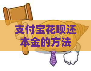 支付宝花呗还本金的方法有哪些