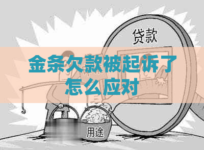 金条欠款被起诉了怎么应对