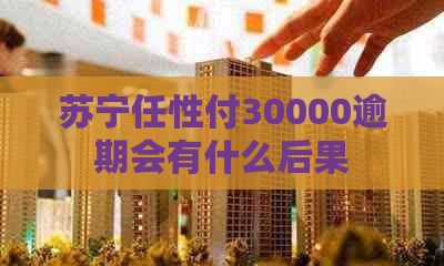 苏宁任性付30000逾期会有什么后果