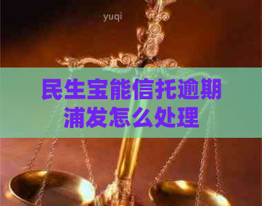 民生宝能信托逾期浦发怎么处理