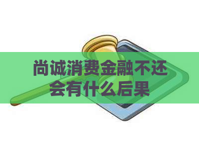 尚诚消费金融不还会有什么后果