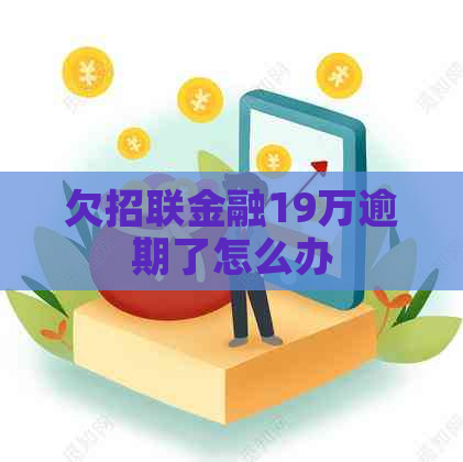 欠招联金融19万逾期了怎么办