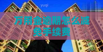 万用金逾期怎么减免手续费