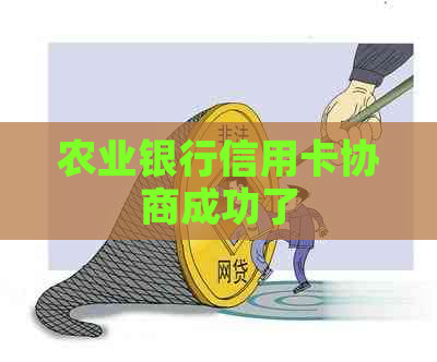 农业银行信用卡协商成功了