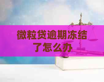 微粒贷逾期冻结了怎么办