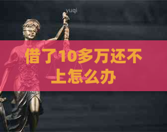 借了10多万还不上怎么办