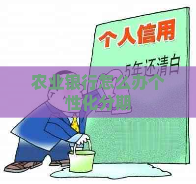 农业银行怎么办个性化分期