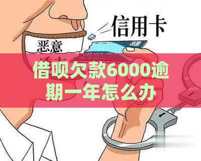 借呗欠款6000逾期一年怎么办