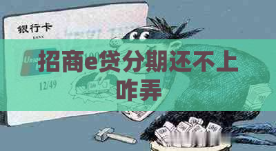 招商e贷分期还不上咋弄