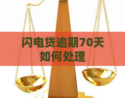 闪电贷逾期70天如何处理