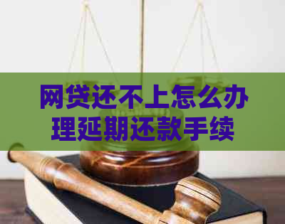 网贷还不上怎么办理延期还款手续