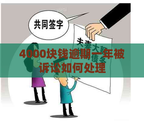 4000块钱逾期一年被诉讼如何处理