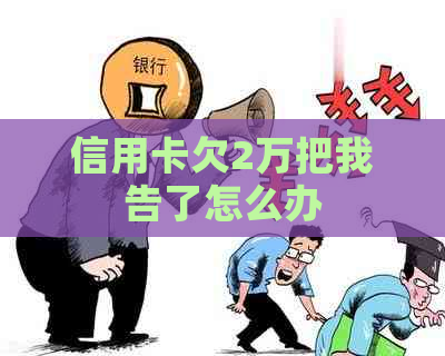 信用卡欠2万把我告了怎么办