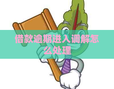 借款逾期进入调解怎么处理