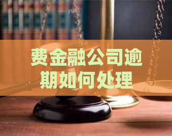 费金融公司逾期如何处理