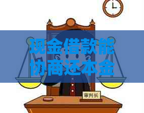 现金借款能协商还本金吗