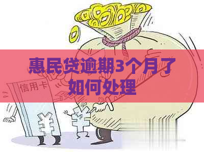 惠民贷逾期3个月了如何处理