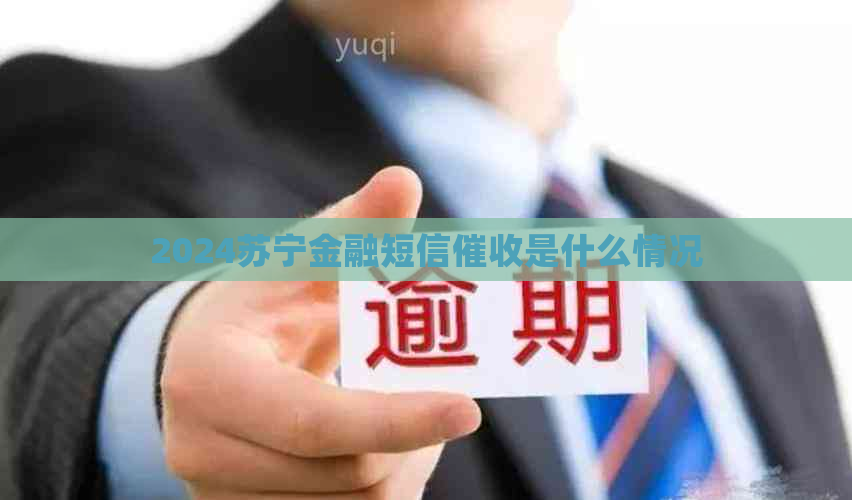 2024苏宁金融短信是什么情况