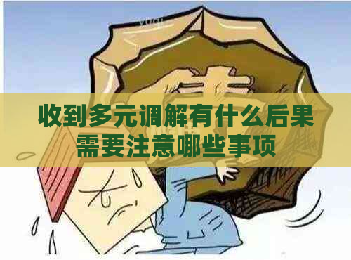 收到多元调解有什么后果需要注意哪些事项