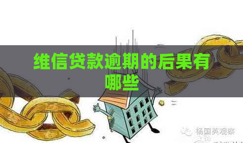 维信贷款逾期的后果有哪些