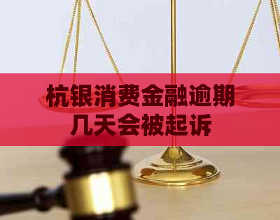 杭银消费金融逾期几天会被起诉