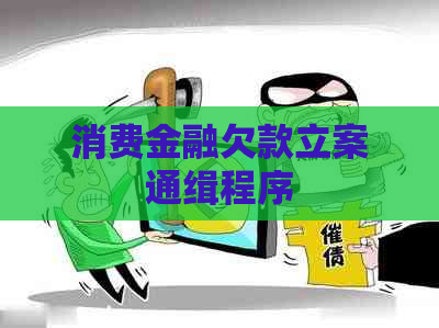 消费金融欠款立案通缉程序