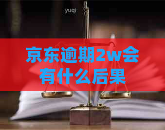 京东逾期2w会有什么后果