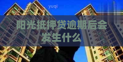 阳光抵押贷逾期后会发生什么