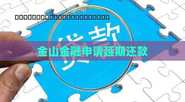 金山金融申请延期还款