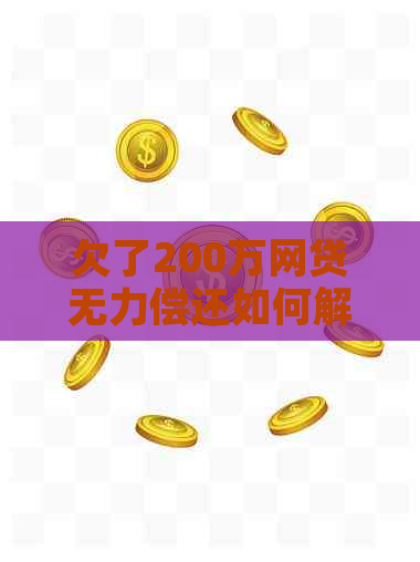 欠了200万网贷无力偿还如何解决