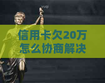 信用卡欠20万怎么协商解决还款问题