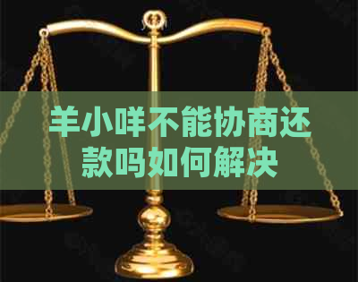 羊小咩不能协商还款吗如何解决