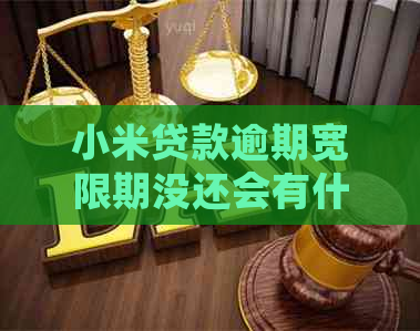 小米贷款逾期宽限期没还会有什么后果