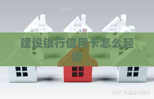 建设银行信用卡怎么起诉