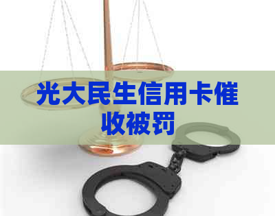 光大民生信用卡被罚