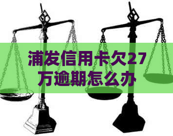 浦发信用卡欠27万逾期怎么办