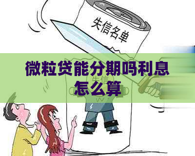 微粒贷能分期吗利息怎么算