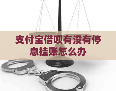 支付宝借呗有没有停息挂账怎么办