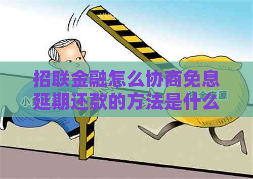 招联金融怎么协商免息延期还款的方法是什么