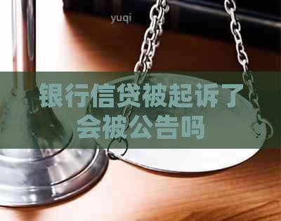 银行信贷被起诉了会被公告吗