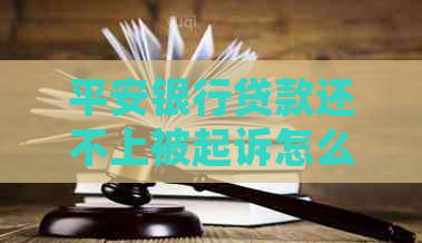 平安银行贷款还不上被起诉怎么办