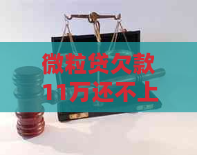 微粒贷欠款11万还不上怎么办